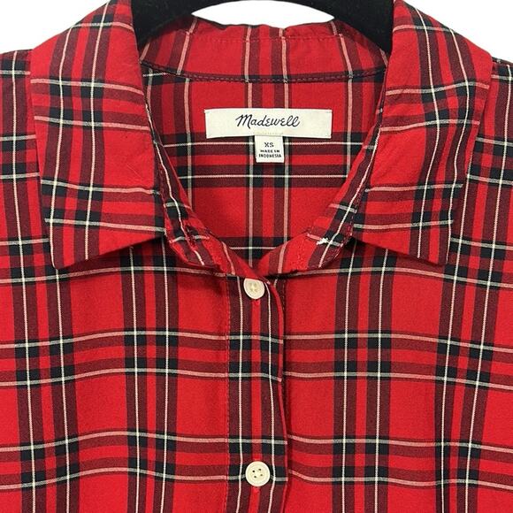 Madewell Oversized Ex-Boyfriend Shirt in Tartan Plaid women’s size xs - Picture 5 of 8